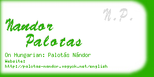 nandor palotas business card