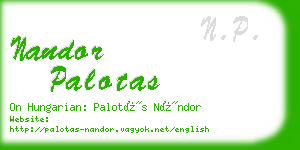 nandor palotas business card